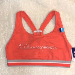 Champion 'The Authentic' Racerback Sports Bra - Orange/Coral - Size Small